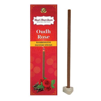 Bamboo Less Incense Sticks - Oudh Rose - 30 Sticks