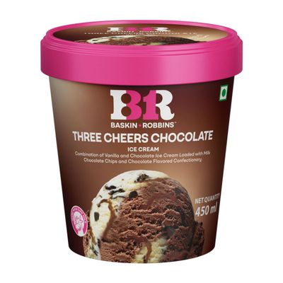 Three Cheers Chocolate Ice Cream Tub