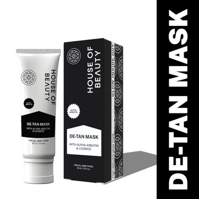 De-Tan Mask For Tanning, Uneven Skin & Brown Spot Reduction W/T Arbutin