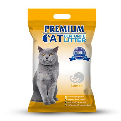Natural Scoopable Bentonite Ball Cat Litter Lemon Scent