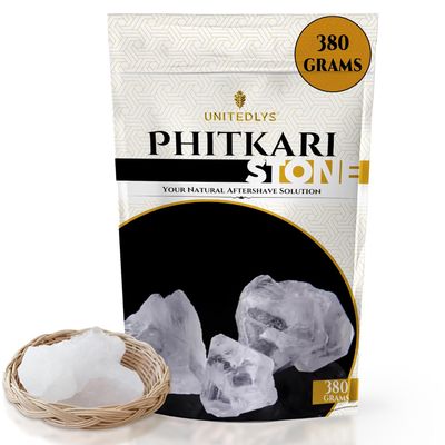 Unitedlys Organic Phitkari Alum Stone for Face | Fitkari Stone for Skin Tightening, Shaving & More