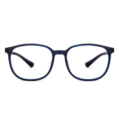 Screen Glasses Blue Block Zero Power Navy Blue Full Rim Square C5