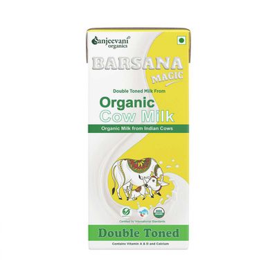 Sanjeevani Organic Double Toned Cow Milk UHT |Tetra pack