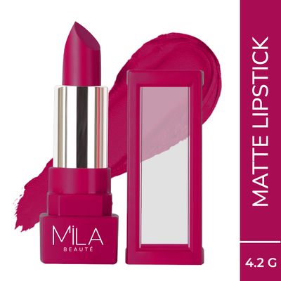Mila Beaute Matte Lipstick Lightweight Highly Pigmented - Electric Orchid