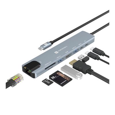 Mport 8 USB Hub Grey