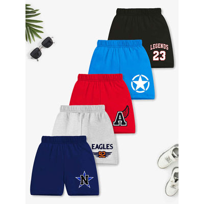 Boys' Bottomwear Printed Shorts | TRM-SRT-519 | Multicolor | 2-3 Years
