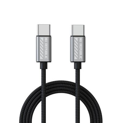 Blaze Flash 65W Type-C to Type-C Fast Charge Cable (Compatible with Mobile, Tablet, Laptop, One Cable),Type C 1.25 m - Grey