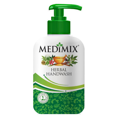 Medimix Herbal Handwash Pump, 18 Exotic Herbs for Germ Protection & Soft, Moisturized Hands