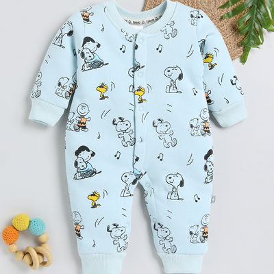 Peanuts Printed Romper Infant Girls | Blue - 0 - 3 Month