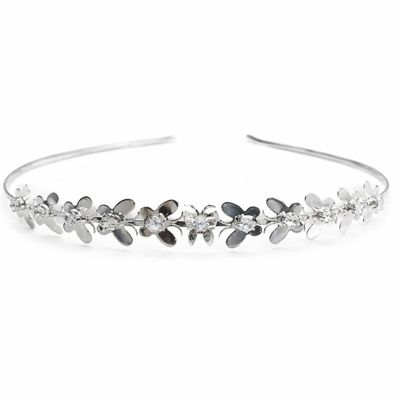 Hair Accessories | Butterfly Diamante Hair Band for Girls - Silver