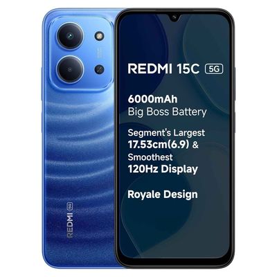 15C 5G Smartphone | 6GB RAM | 128GB Storage | 6.9 inch Display | 5G | Moonlight Blue