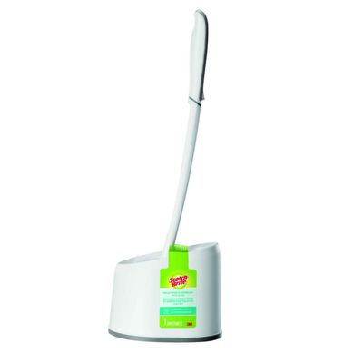 Premium Toilet Plastic Brush with Round Container