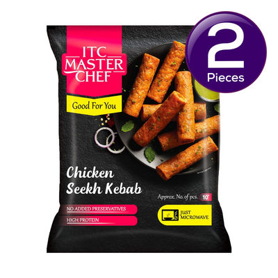 ITC Master Chef Chicken Seekh Kebab | High in Protein | No Added preservatives | Microwave Friendly Combo