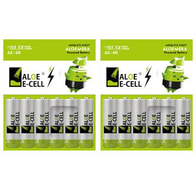 World's First Aloe Vera Powered 100% Eco Friendly AA Battery - Pack of 12