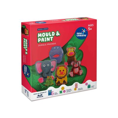 DIY Mould and Paint Jungle Friends Craft kit | Kids DIY Craft 5 Years