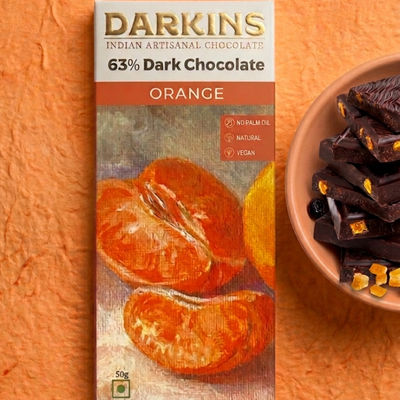 Darkins Indian Artisanal 63% Dark Orange Chocolate