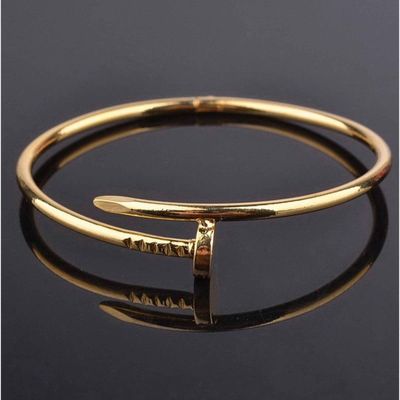 Gold-Plated Nail Bracelet