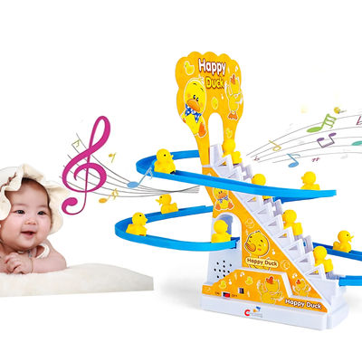 Duck Slide Toy Set for Kids | Stair-Climbing Ducklings Race Track