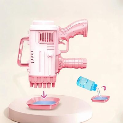 32-Hole Bubble Gun with Soap Solution for Kids | Assorted