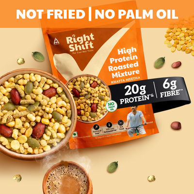 High Protein Roasted Mix, Khatta Meetha, No Palm Oil, 20g Protein, Not Fried, 6g Fibre