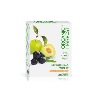 Organic Harvest Brightening Facial Kit Kakadu Plum & Acai Berry - Mini For Women And Men