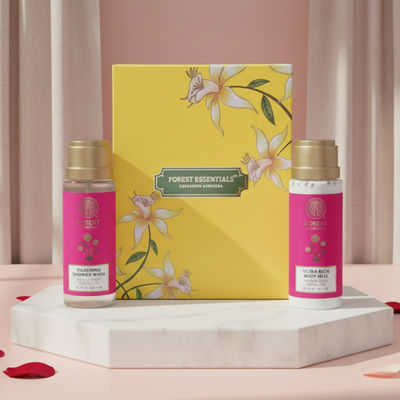 Indian Rose Body Care Gift Box | Shower Wash & Body Milk Duo