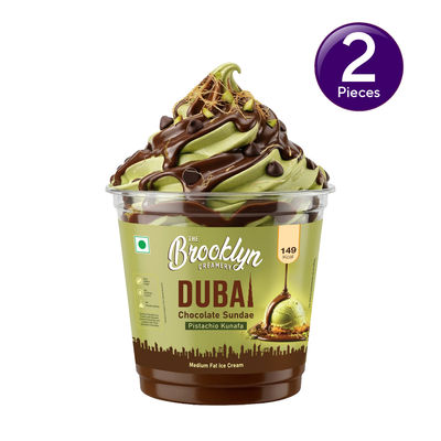 Dubai Chocolate Sundae Ice Cream Combo