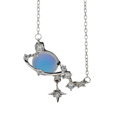 Silverfiire Sterling Silver 16Inch Moonstone Necklace
