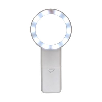 Optical Magnifying Glass with LED-High Magnification Lights for Kids - White