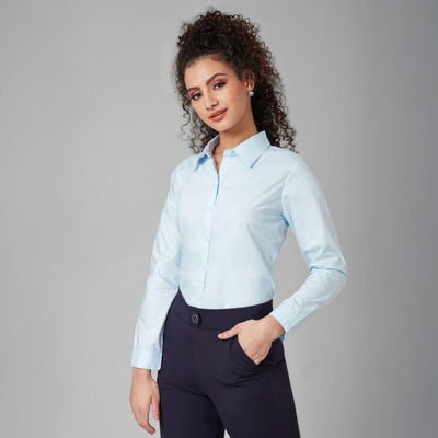 Women Blue Formal Shirt-S