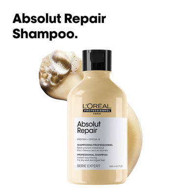 L'Oreal Professionnel Absolut Repair Shampoo For Dry and Damaged Hair With Wheat Protein
