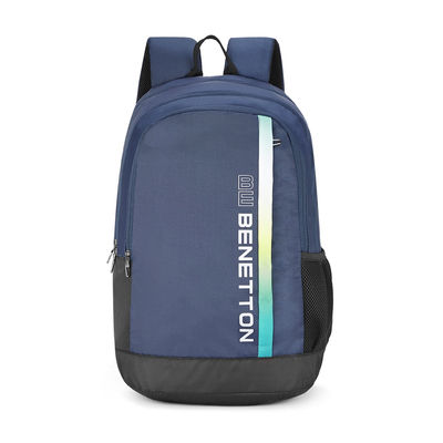 Colorblocked Polyester 26L Single Strap Loop Handle Laptop Backpack |Navy