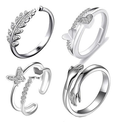 Women's Combo Rings Silver Onesize