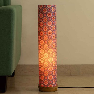 Moroccan Glow Mango Wood Floor Lamp Handcrafted - 70 cm