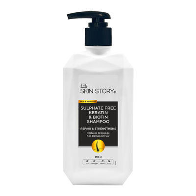 Keratin Biotin Shampoo For Damaged Treated Coloured Hair Frizz Control Sulphate Free