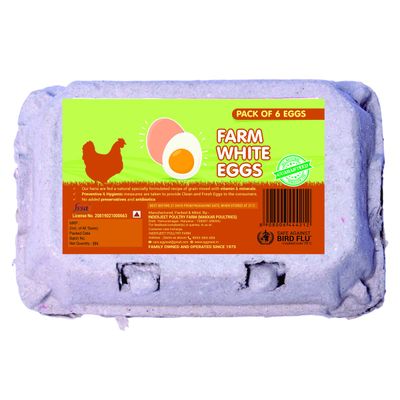 06 Eggs Tray - Farm White