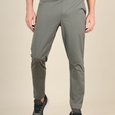 Men Poly Solid Relax Fit Sports Trackpants with ELASTO PLUS | Beetle | XL