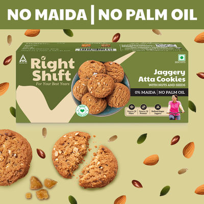 Jaggery Atta Cookies | No Palm Oil, 0% Maida, 0% Refined Sugar