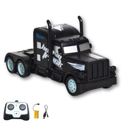 Titan RC Truck 15km/h | All-Terrain | Long-Range | 2.4GHz | Black - 6 x 2 in