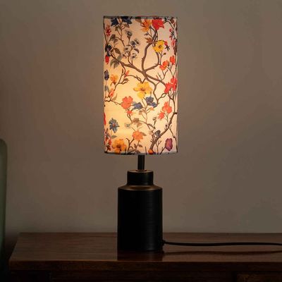Floral Twilight Metal Table Lamp Handcrafted - 45 cm