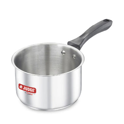 Classic SS Milk Pan 14cm/1.4Ltr,Superior Quality SS,Unique Triply Bottom, Silver