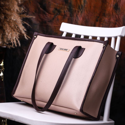 Textured Tote Bag | Beige | LB2087