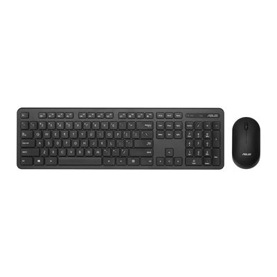 Asus Wireless Keyboard And Silent Optical Mouse Set Cw100|2.4 Ghz Nano-Transceiver|1600Dpi|Black|