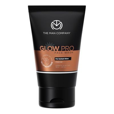 Glow Pro Face Wash For Men Enriched with Glutathione, Charcoal | Instant Glow, Deep Cleansing & Evens Skin Tone
