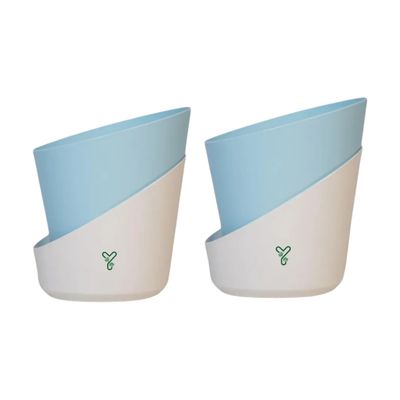 Yoursplants Atlantis - 4 Inch Pastel Blue Pot | Pack Of 2
