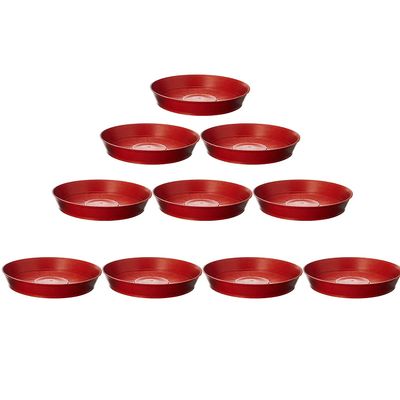 Plants Bottom Plate, Drip Tray For Plants, Gamla, (6-Inch, Brown, Set Of 10)