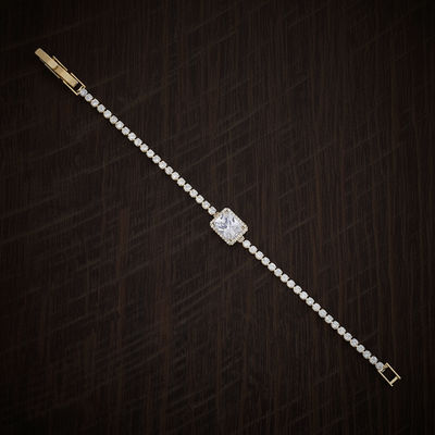 Kushal s Fashion Jewellery White Gold-Plated Party Zircon Bracelet | 438986