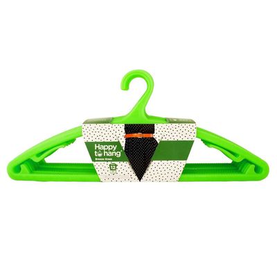 12 Piece Breeze Grass Polypropylene Hanger, Green