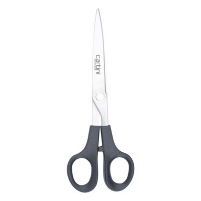 Versatile Stainless Steel Kitchen Scissors (Black, 1 Piece)