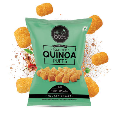 Roasted Quinoa Puffs Indian Chaat | Low Calorie & Healthy Snacks